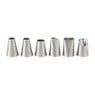 Spuitmondjes rond - RVS - set van 6