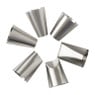 Spuitmondjes rond - RVS - set van 6