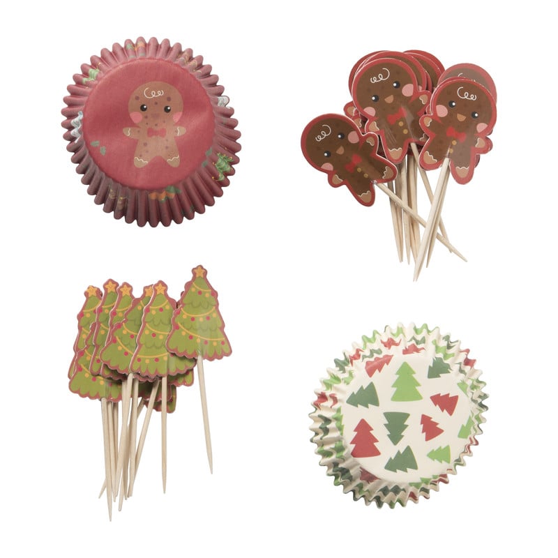 Kerst cupcake set - set van 24
