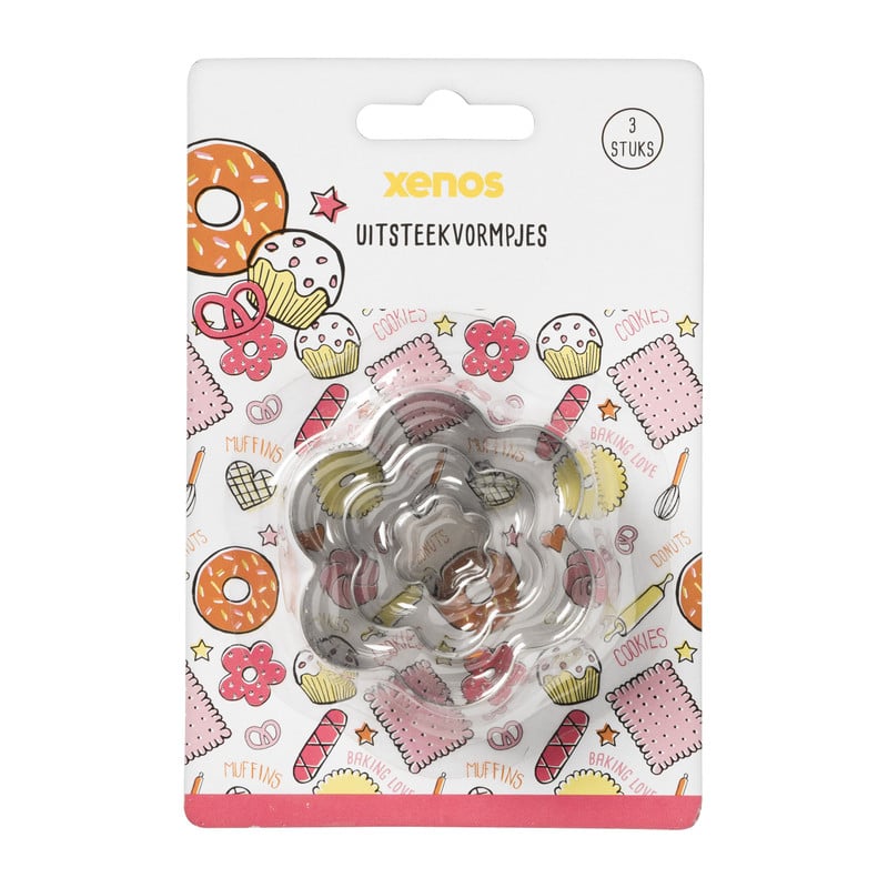 Uitsteekvormpjes- diverse varianten - 3 stuks