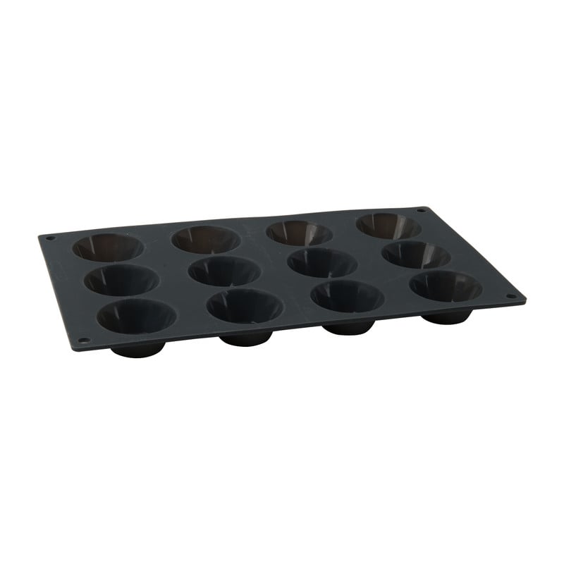 Cupcakevorm siliconen - grijs - 30x17.5x2 cm