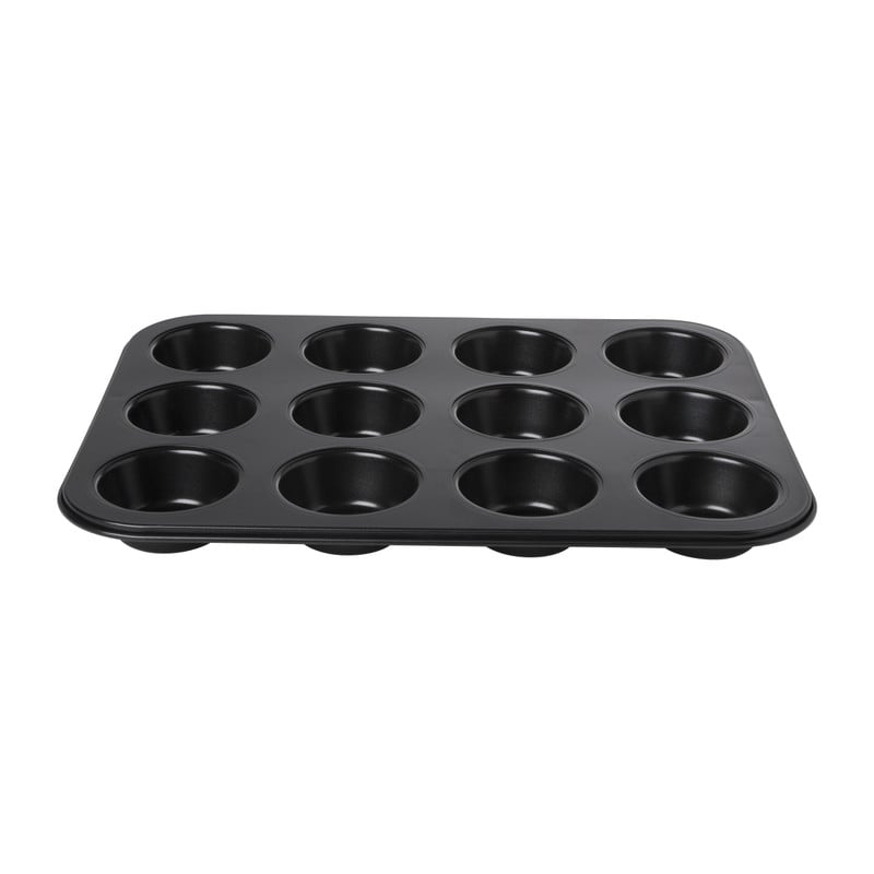 Cupcake bakvorm - zwart - 12 cups