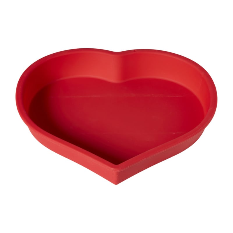Bakvorm hart - rood - 25x23x4 cm