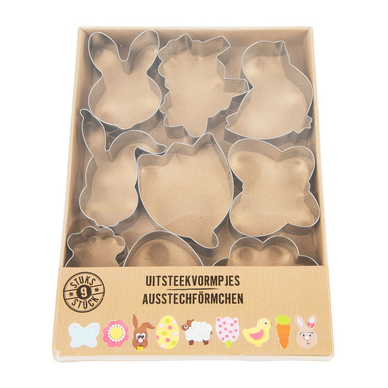 Uitsteekvormpjes Pasen - set van 9