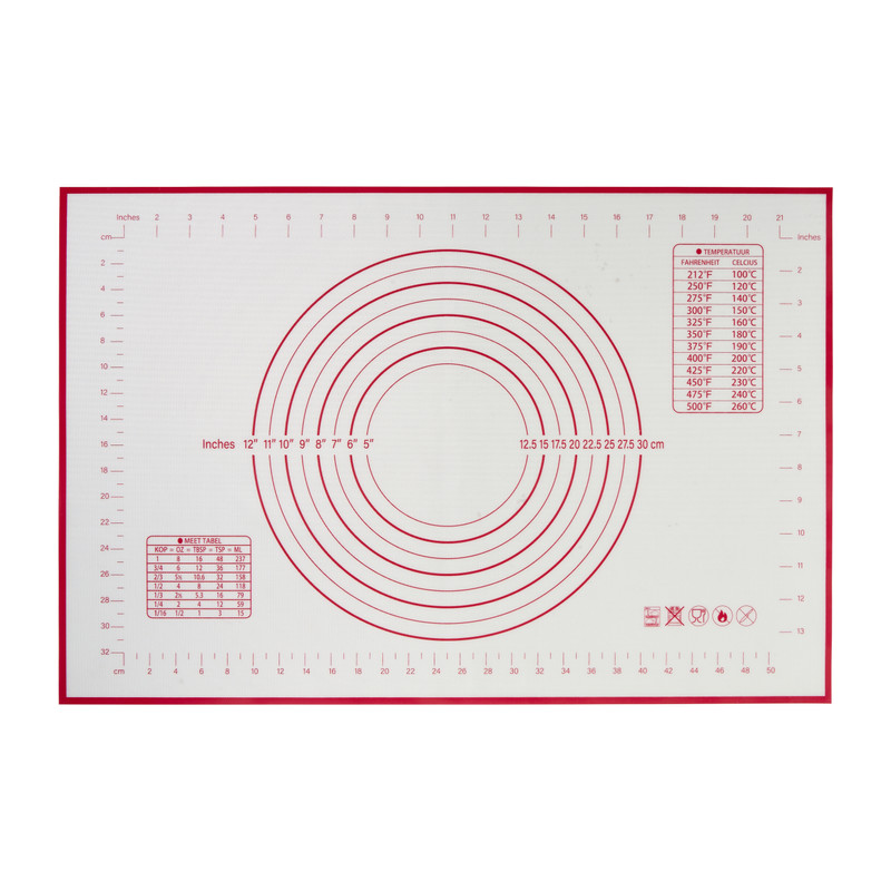 Bakmat siliconen - rood - 40x60 cm