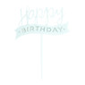 Tasty Me cake topper - Happy Birthday - blauw