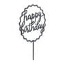 Tasty Me cake topper - Happy Birthday - zwart