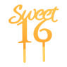 Tasty Me cake topper - Sweet 16 - goud