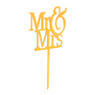 Tasty Me cake topper - Mr & Mrs - goud
