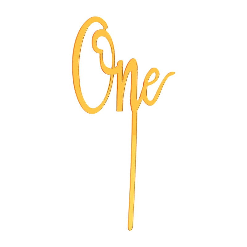Tasty Me cake topper - One - goud