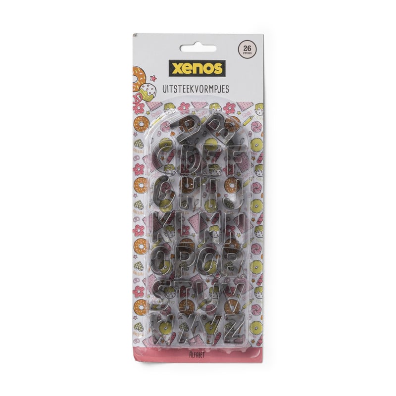 Uitsteekvormpjes alfabet - 26 stuks