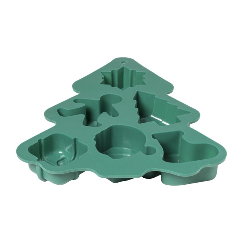Bakvorm kerstfiguren - groen - 22x18x2.5cm