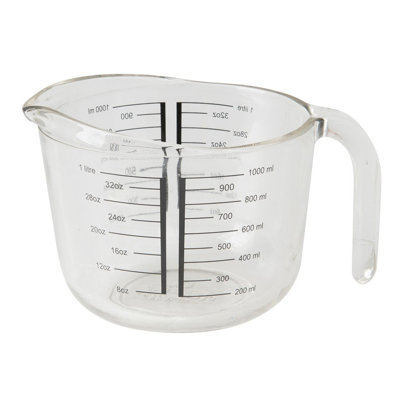 Maatbeker glas - 1 liter