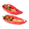 Schaal peper groot - rood - 4.5x28x11 cm