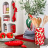 Schaal peper groot - rood - 4.5x28x11 cm