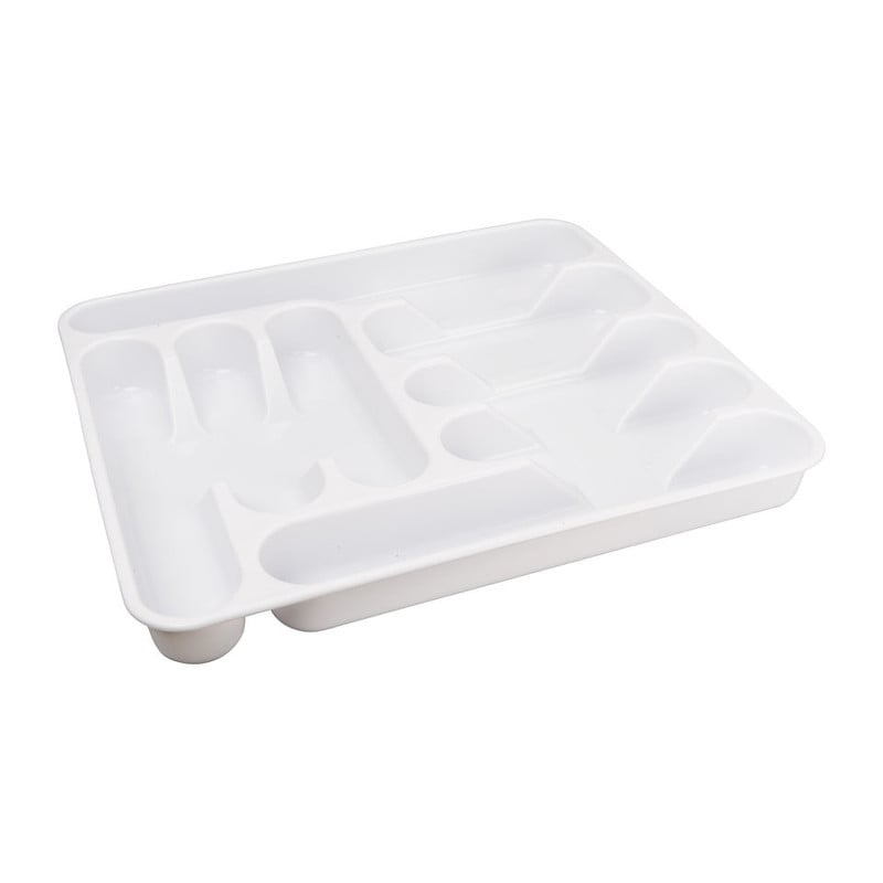 Bestekbak XL - 42x37.5x4.5 cm - wit