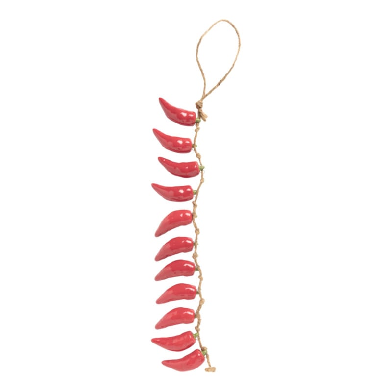 Slinger met pepers - rood - 29 cm