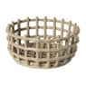 Mand keramiek klein - beige - ø13.5x17 cm