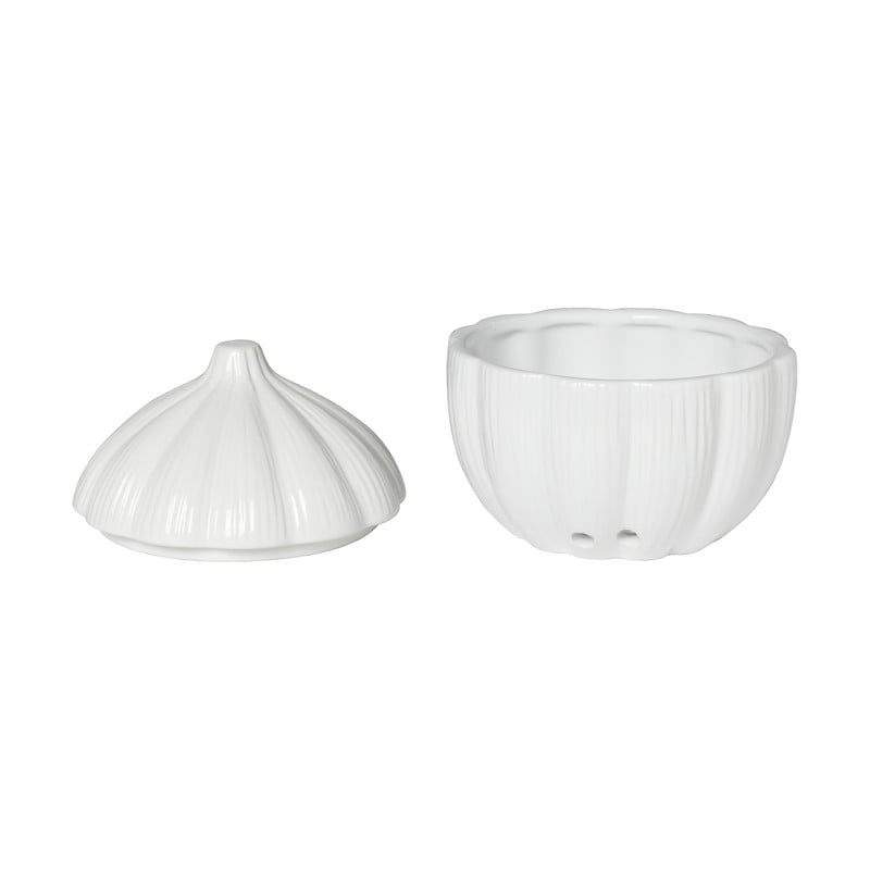 Knoflook pot - wit - ø15.2x15.8 cm