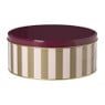 Koektrommel streep - roze/goudkleurig - ø19.6 cm