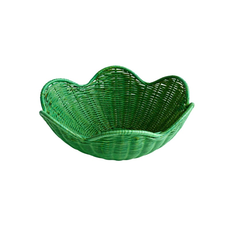 Mand geweven bloem - ø27x11 cm - diverse varianten