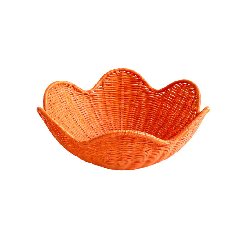 Mand geweven bloem - ø27x11 cm - diverse varianten