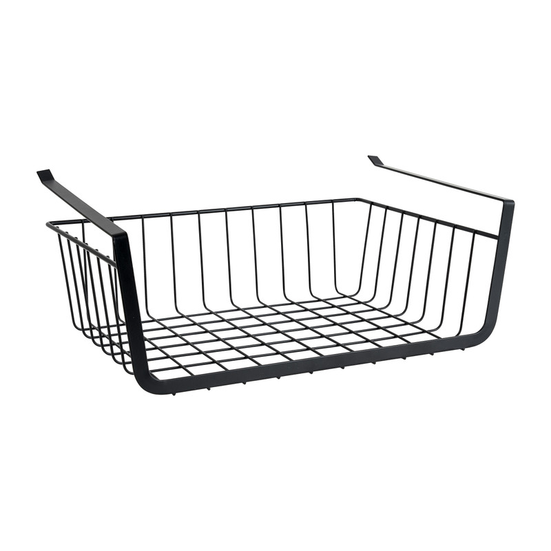 Hangmand voor onder plank - zwart - 36x25x13 cm