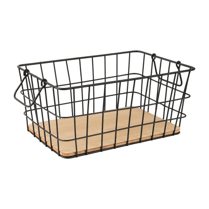 Draadmand - zwart - 31x21x14 cm 