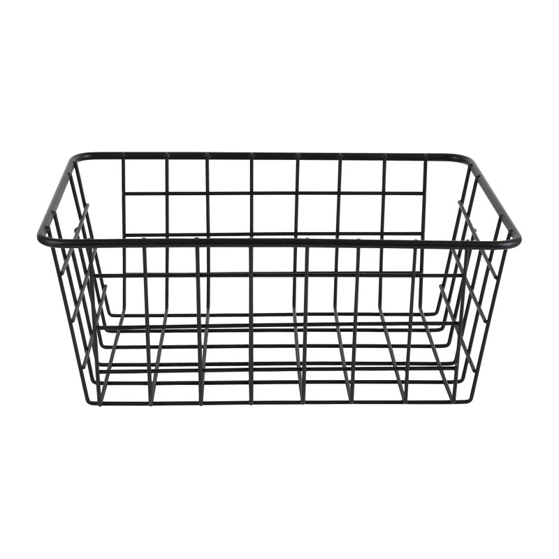 Draadmand medium - zwart - 24x18x10 cm