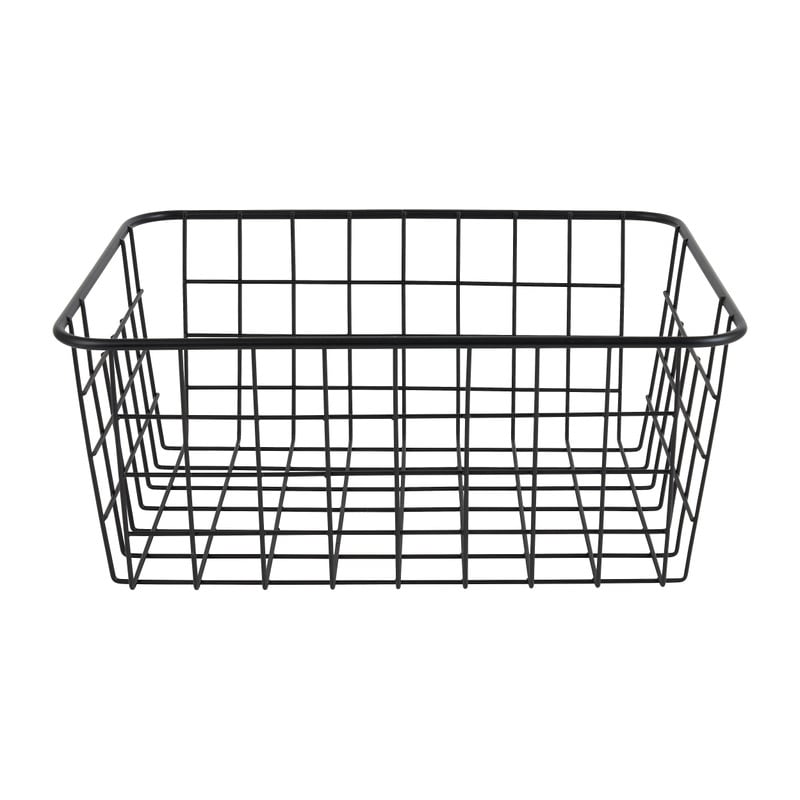 Draadmand large - zwart - 28x22x12,5 cm