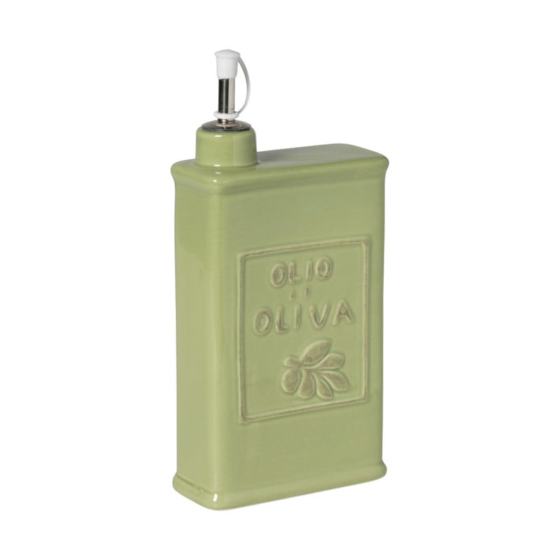 Olijfolie fles - groen - 24x12x5.3 cm