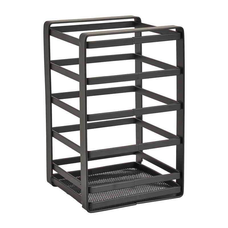 Keukentoolhouder - zwart - 10x10x16 cm