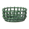 Mand keramiek klein - groen - ø23x11 cm