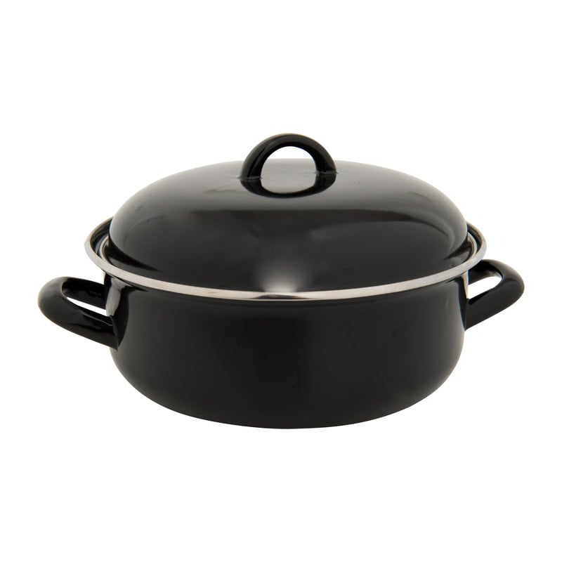 Braadpan - 22 cm - zwart