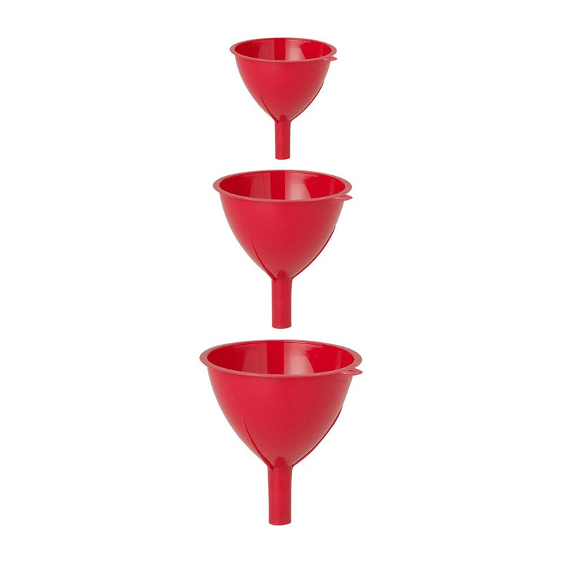 Trechter - set van 3 - rood