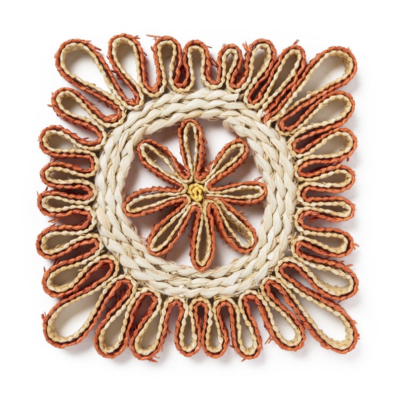 Panonderzetter vierkant - oranje - 20x20x1.5 cm