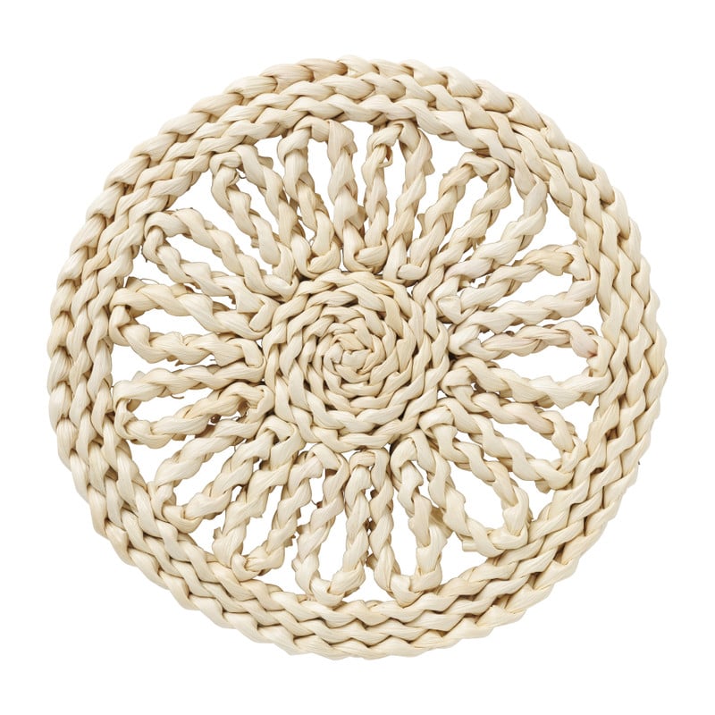 Panonderzetter bloem rond - mais - ø20 cm
