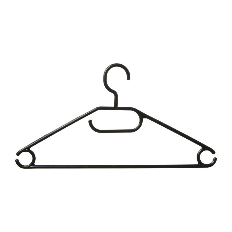Kledinghangers - zwart - set van 10