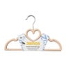 Kinder kledinghanger hart - vilt - beige - set van 5