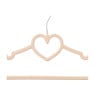 Kinder kledinghanger hart - vilt - beige - set van 5