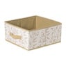 Opbergdoos leafs - bruin/beige - 15x30x30 cm