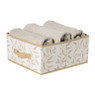 Opbergdoos leafs - bruin/beige - 15x30x30 cm