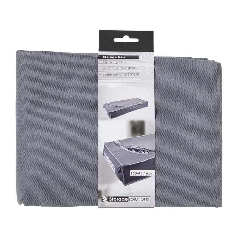 Opberghoes voor dekbed of kussens - grijs - 15x100x45 cm