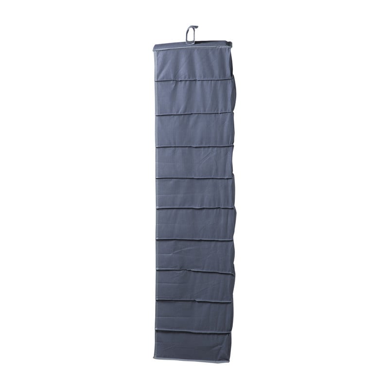 Hang organiser met 10 vakken - grijs - 154x34x6 cm