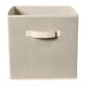 Opbergbox linnen look - beige - 30x30x30 cm 