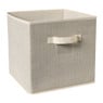 Opbergbox linnen look - beige - 30x30x30 cm 