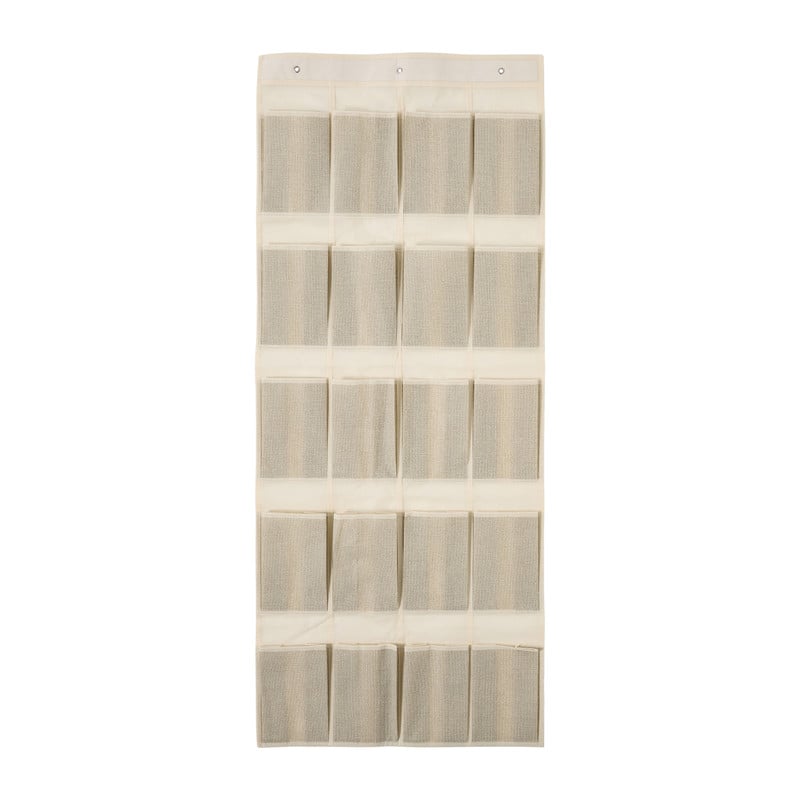 Hangorganiser schoenen 20 vakken - beige - 56x136 cm 