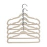 Kledinghangers velvet klein - beige - set van 6