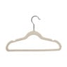 Kledinghangers velvet klein - beige - set van 6