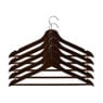 Kledinghangers hout - bruin - set van 5
